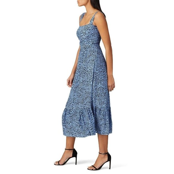 HVN Olympia Sleeveless Gown in Blue 2 Womens Long Maxi Dress - Picture 2 of 11